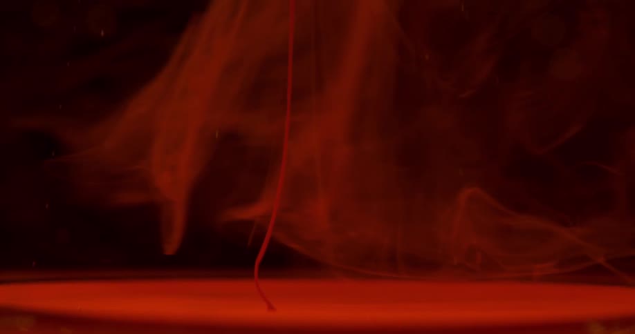 Liquid bubbles up and forms a mushroom shape