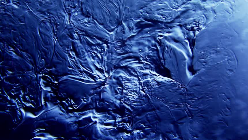 Blue oils spins and turns
