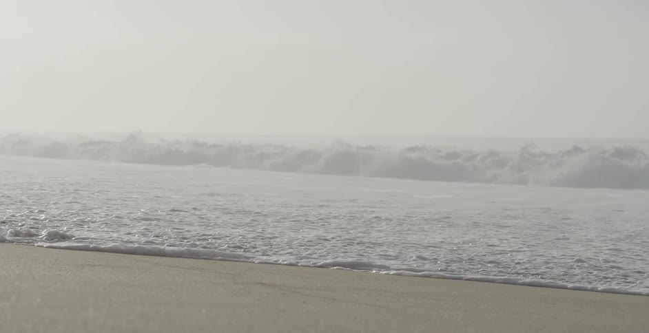 Waves crashing towards the shore
