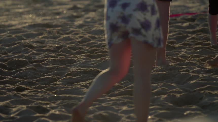 People walking on a beach