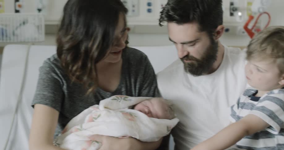 A family with a newborn
