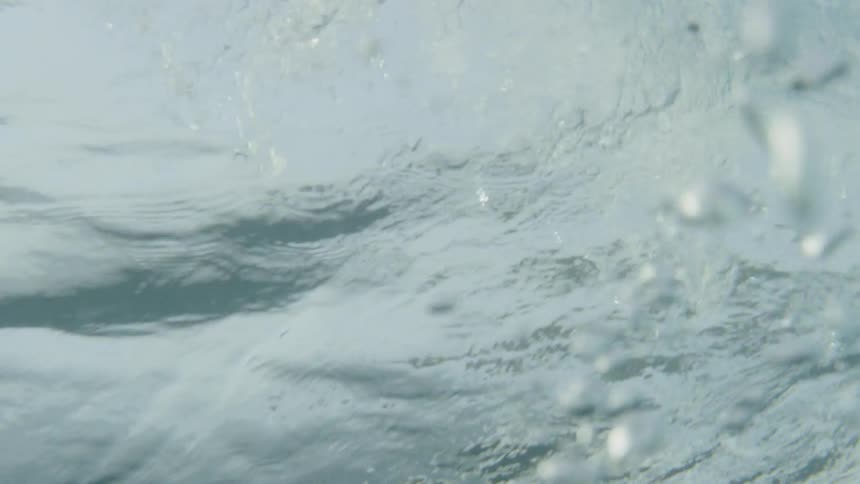 Underwater footage of waves