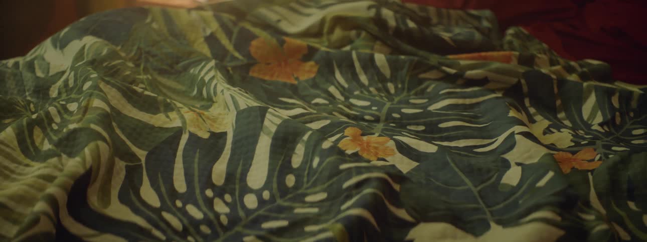 Bedding displaying floral patterns