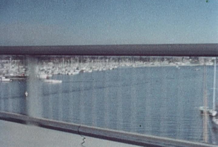 Driving across a bridge on a clear day