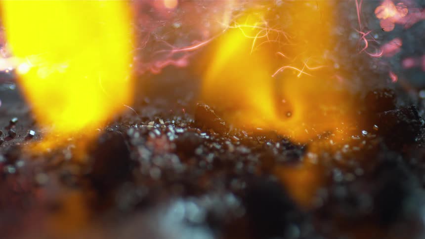 Fire touches small hairs
