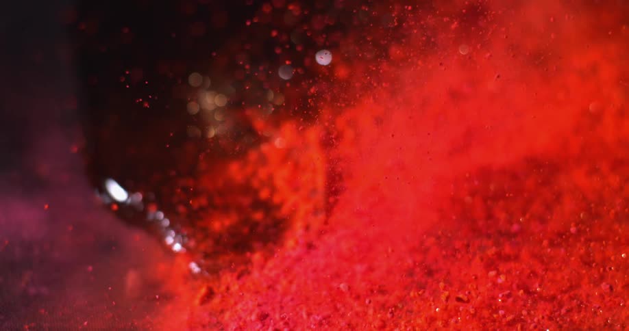 Red pigment is dropped