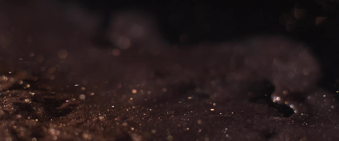 Gold dust blows in the wind