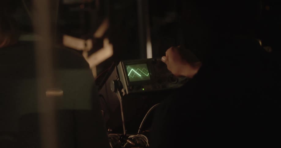 A person adjust a device