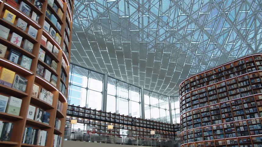 Interior of a large store