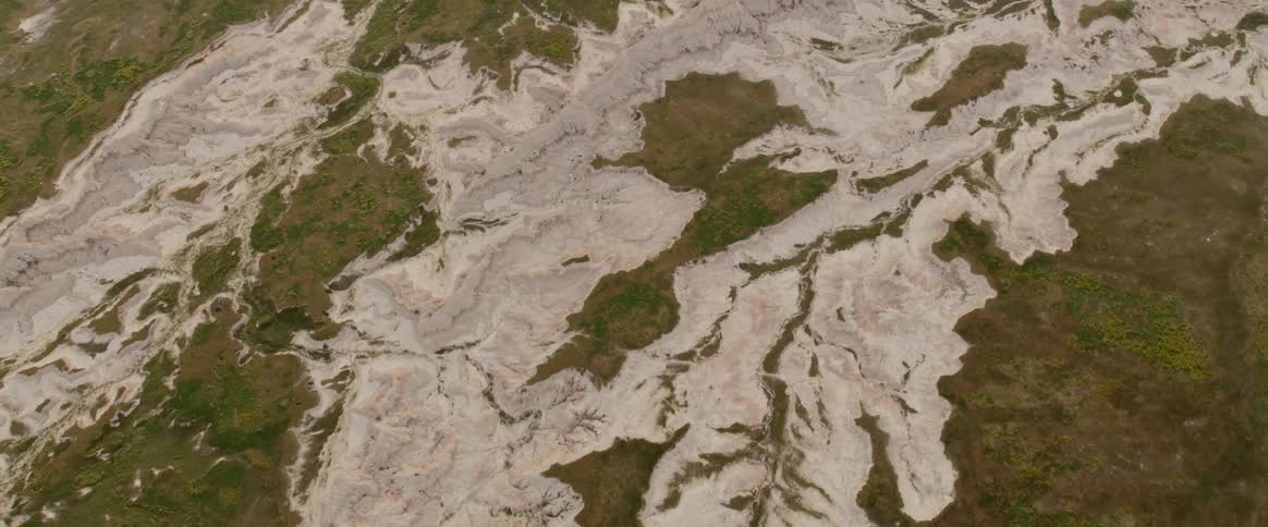 The canyons below are covered with green