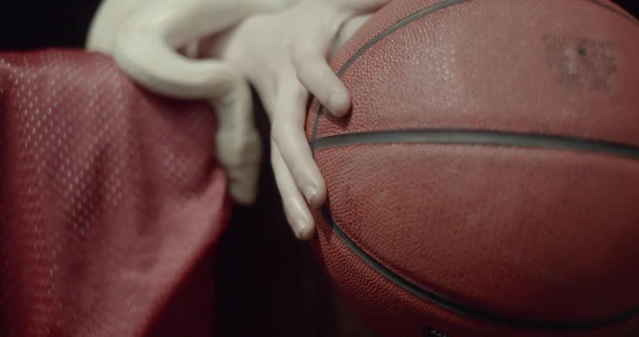 Man wrapped by snake drops basketball