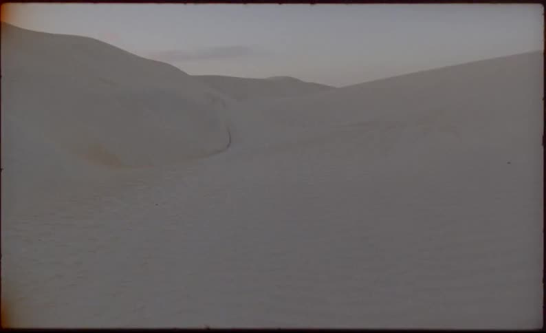 Sand dunes form in the desert