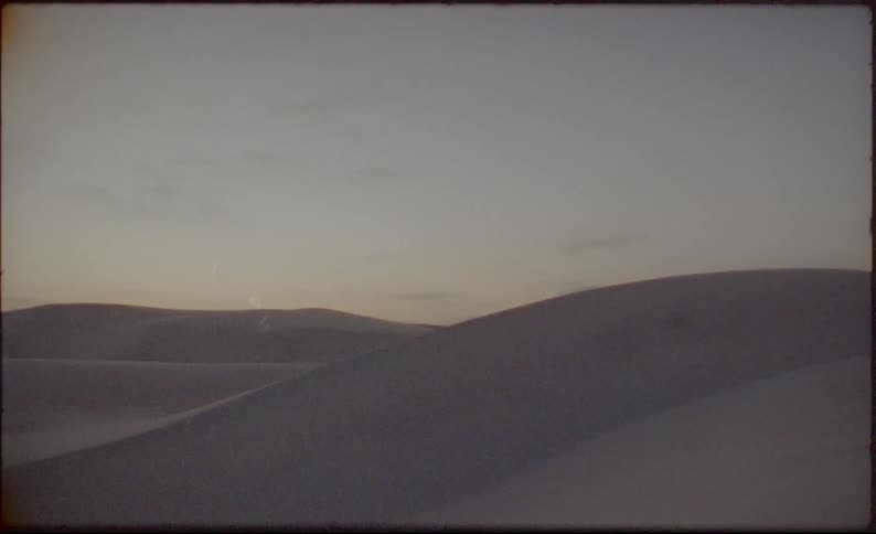 Vintage shot of white sand dunes in the desert