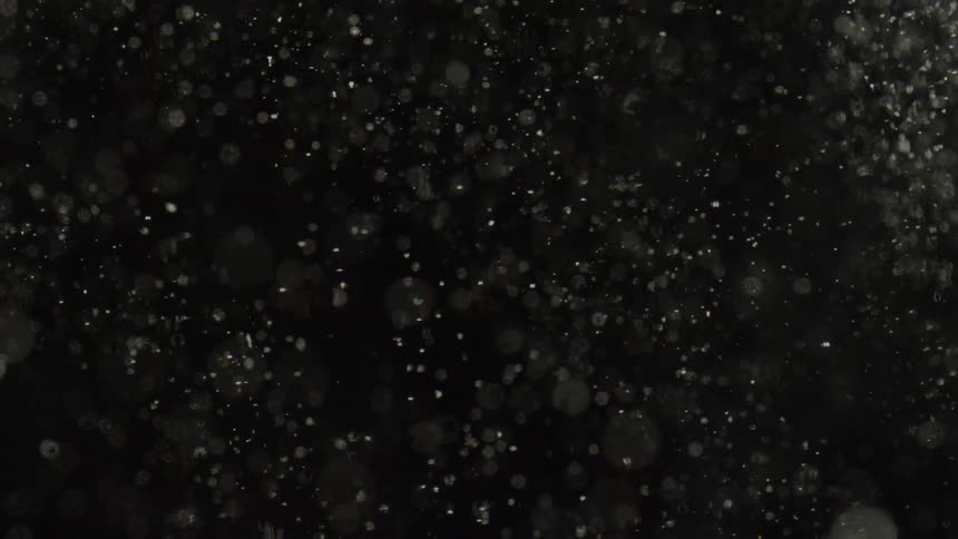 Particles floating in a clear liquid