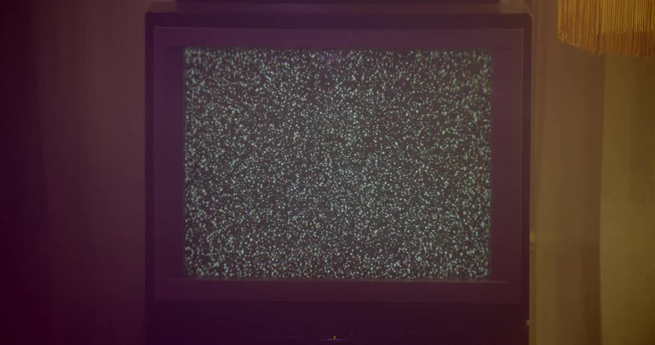 A fuzzy television screen