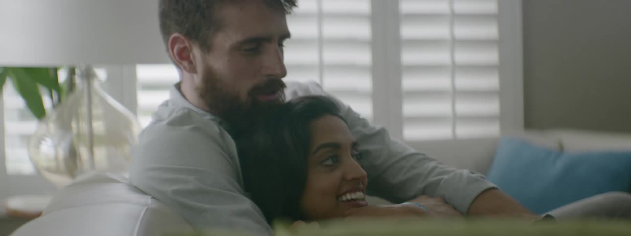 A couple relax together