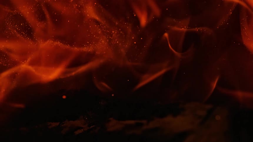 Flames in the darkness