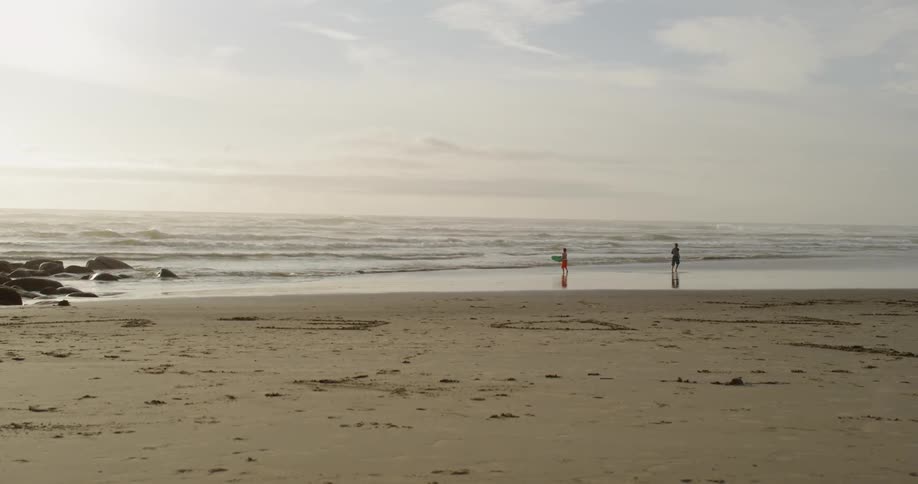 People playing on a beach