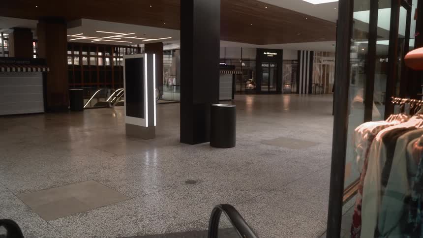 View of empty shopping mall