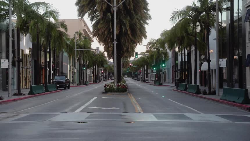 City streets are empty