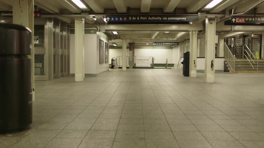 An empty train station