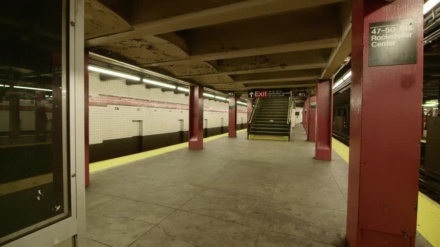 View of empty subway