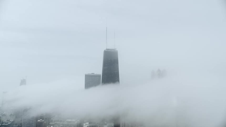 Chicago skyscraper above the clouds