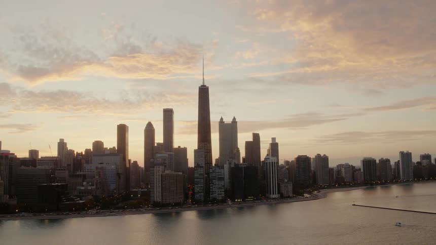 Downtown Chicago Sunset