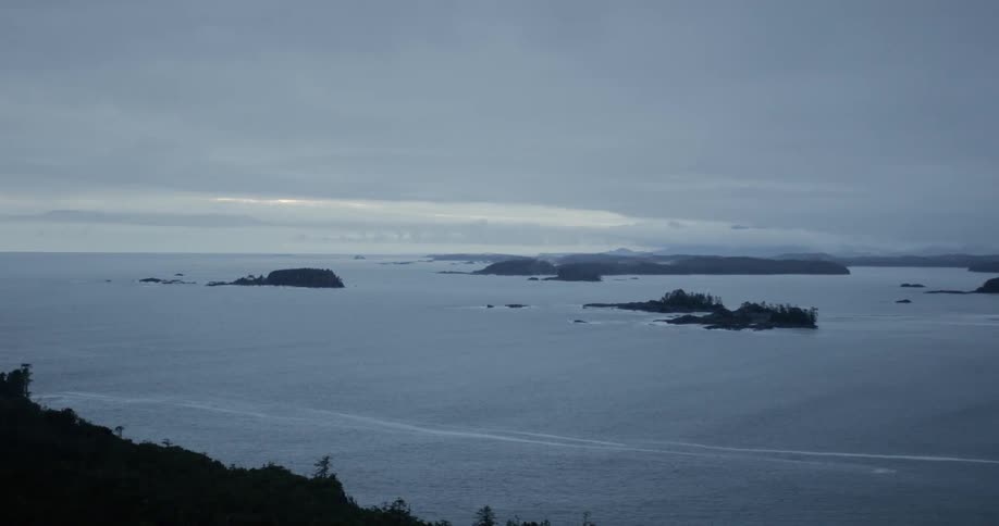 Islands lie in an ocean