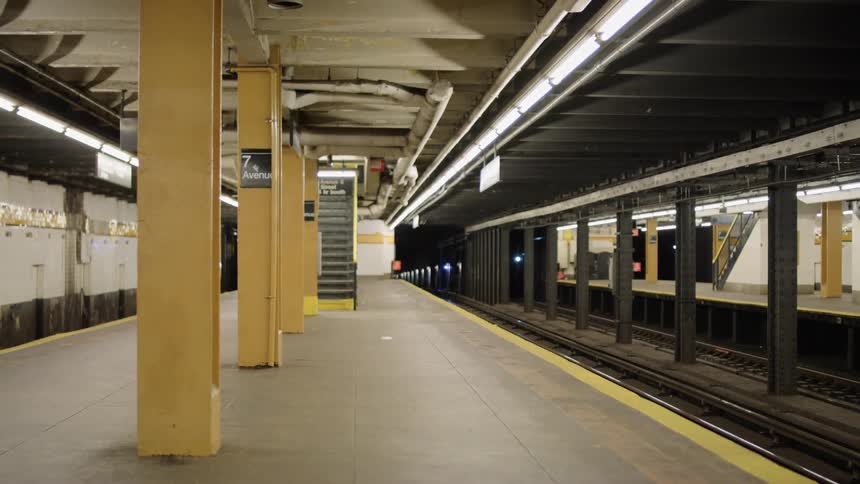 An empty metro station