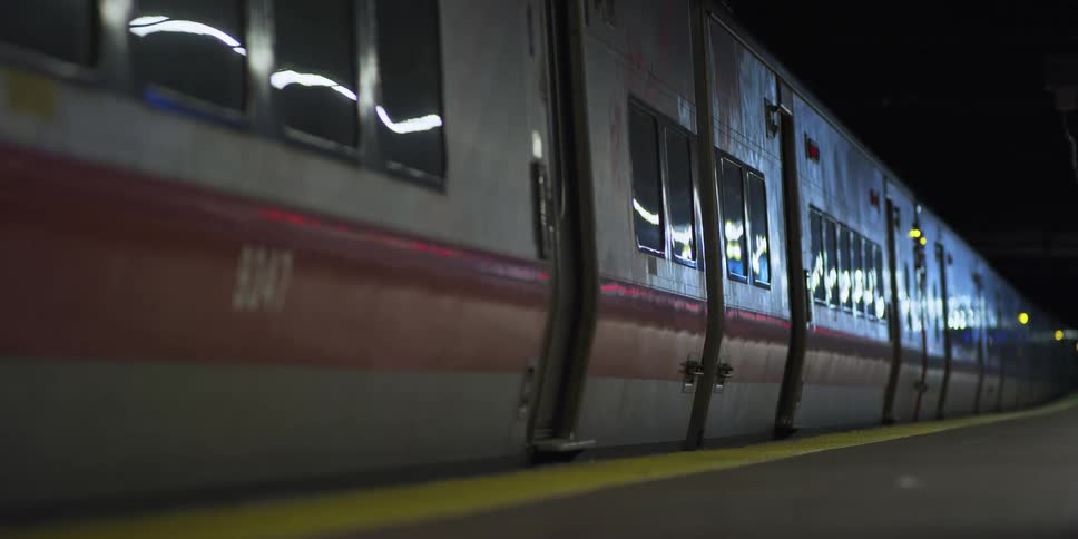 The train platform is empty