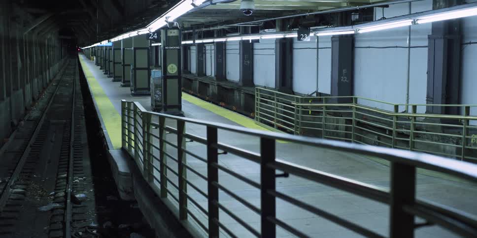An empty train station