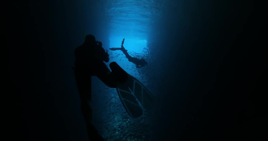 Underwater Photographers In The Ocean