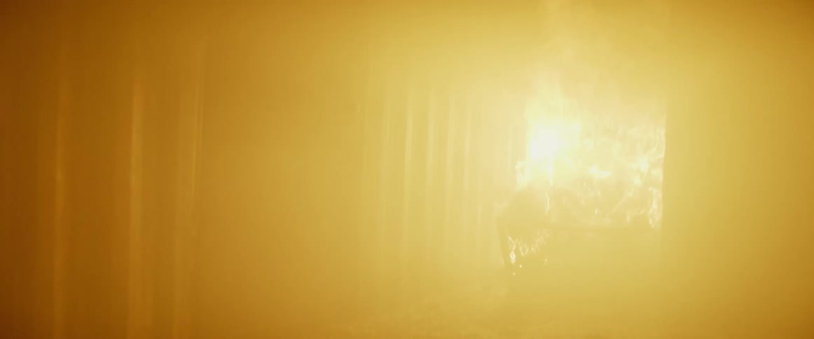 A fire burning indoors