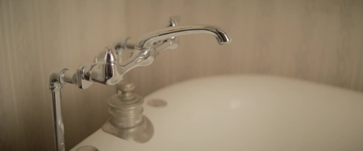 The faucet of the bathtub