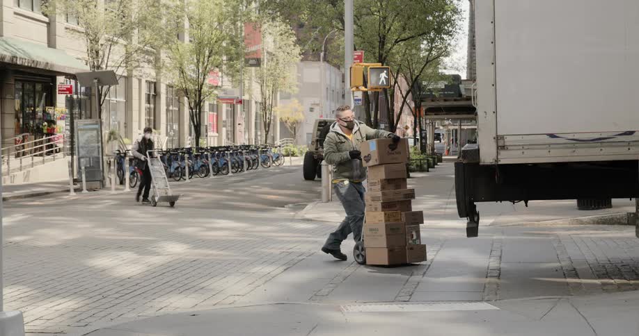 Men delivering boxes