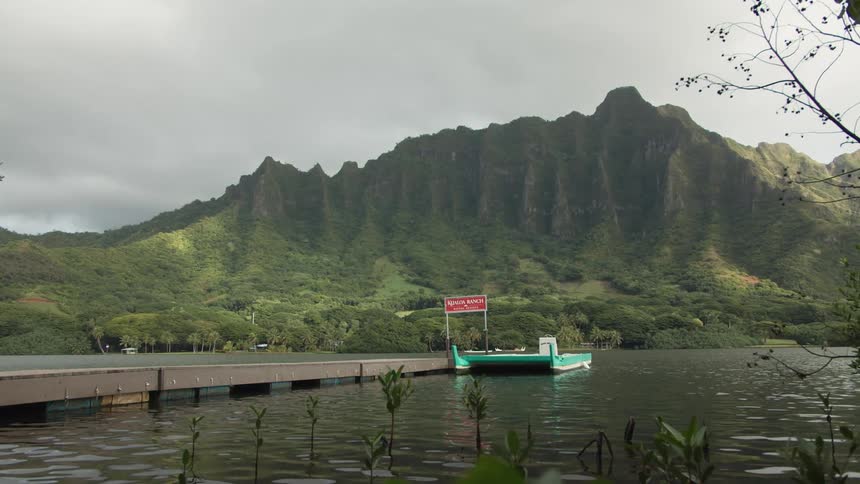 A boat sits at a dock