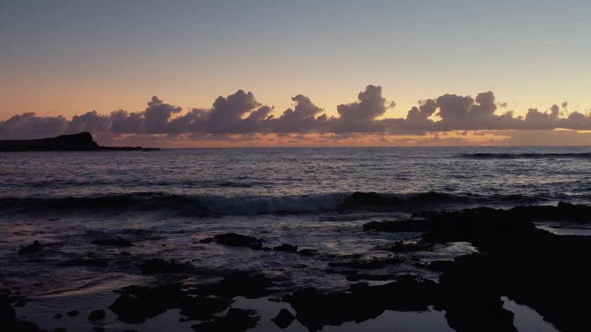 Waves rolling in to the shoreline