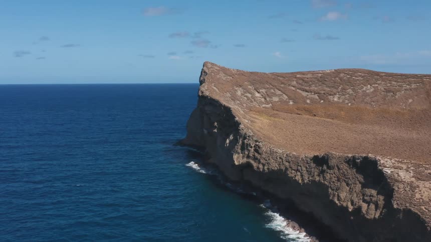 A cliff in the ocean