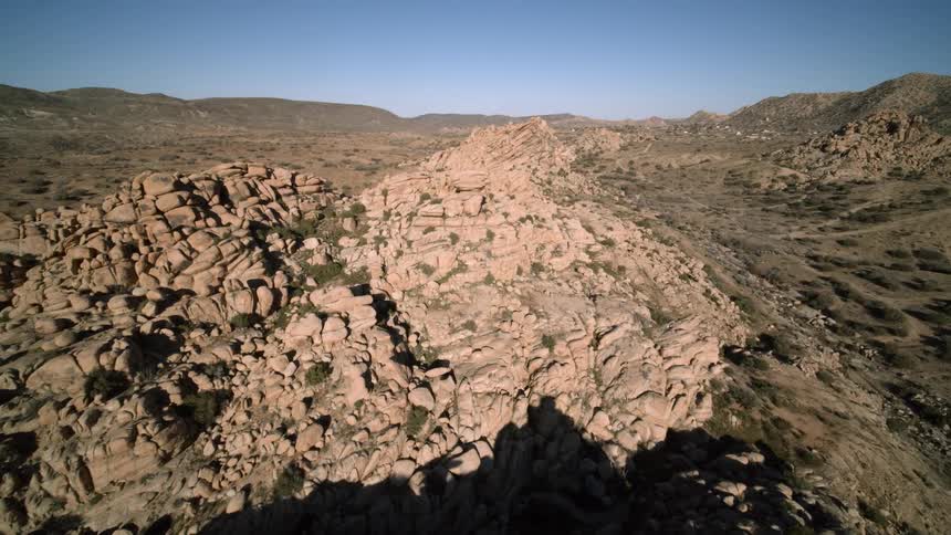 Cracks form in a dry desert