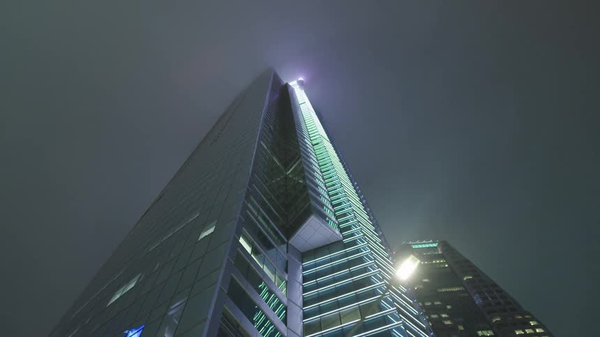 A city with buildings with the sky above