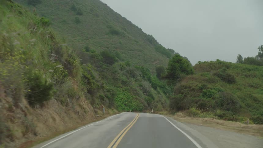 A rural mountainside road