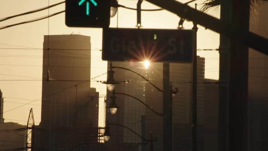 A green arrow traffic light stays lit for the incoming traffic to move forward