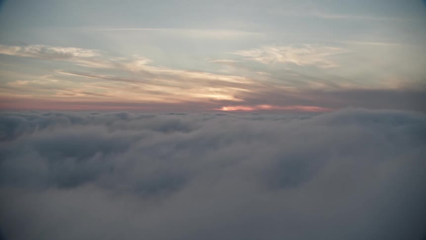 Clouds rolling over the land