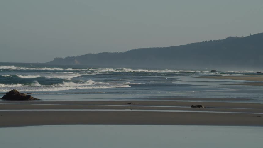 Waves rolling in to the shore