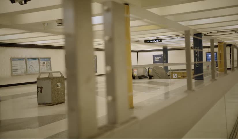 Empty metro station