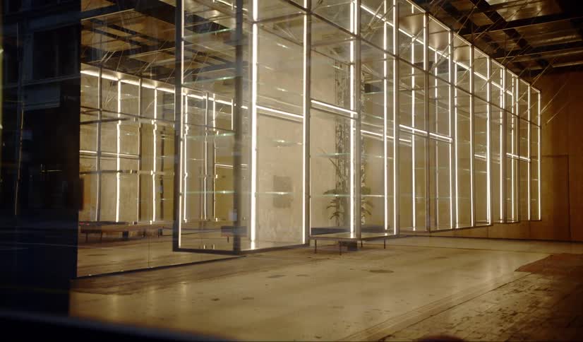 An empty office building