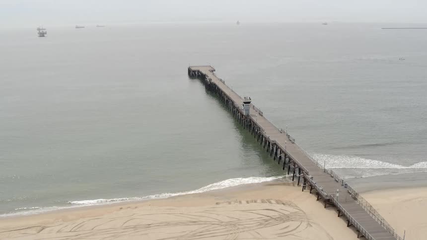 A pier on the shoreline
