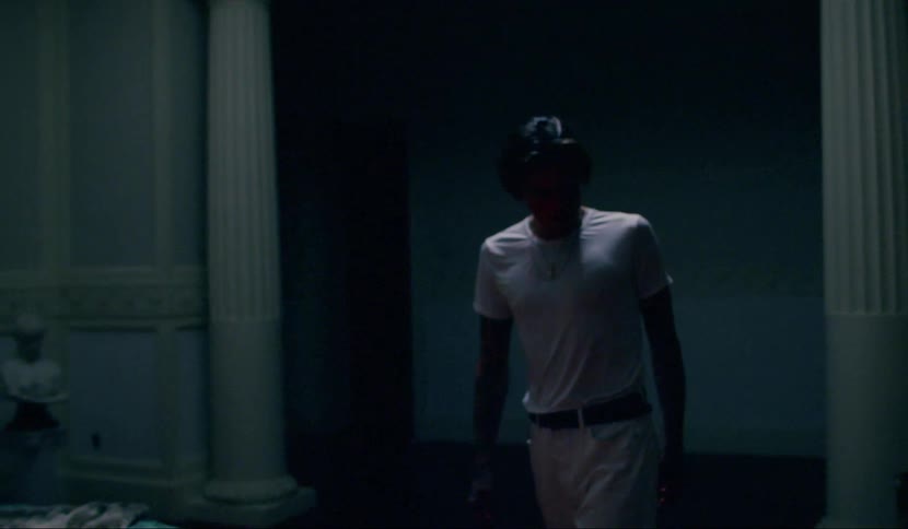A man walks into the room