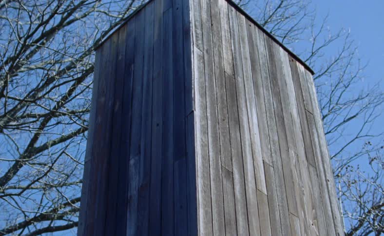 A wooden structure outside